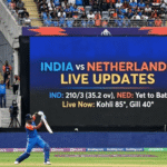 India vs Netherlands Live Updates