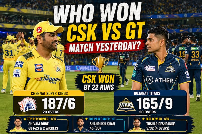 Who won CSK vs GT match yesterday