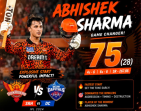 Abhishek Sharma SRH vs DC highlights