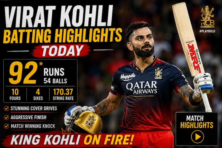 Virat Kohli Batting Highlights Today