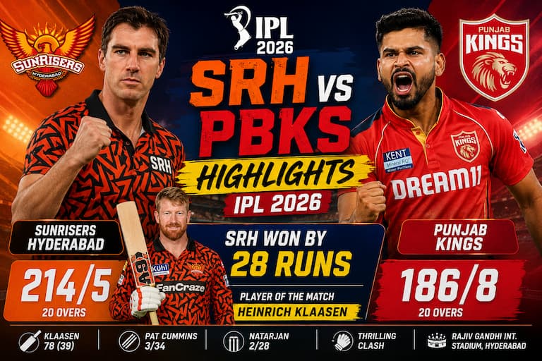 SRH vs PBKS Highlights IPL 2026