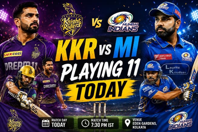 KKR vs MI Playing 11 Today