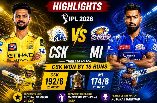 CSK vs MI Highlights 2026