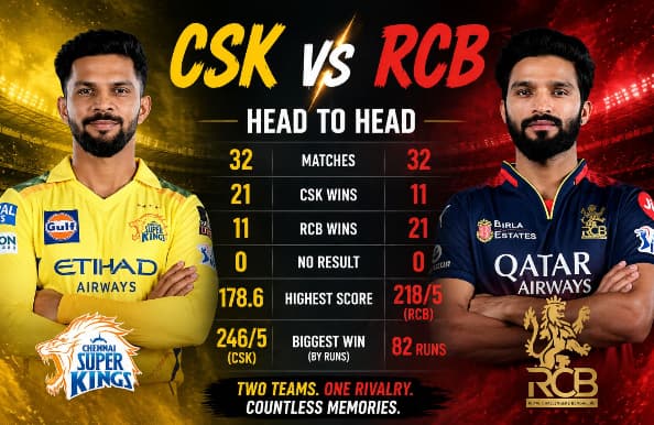 CSK vs RCB head to head