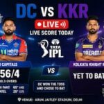DC vs KKR live score today