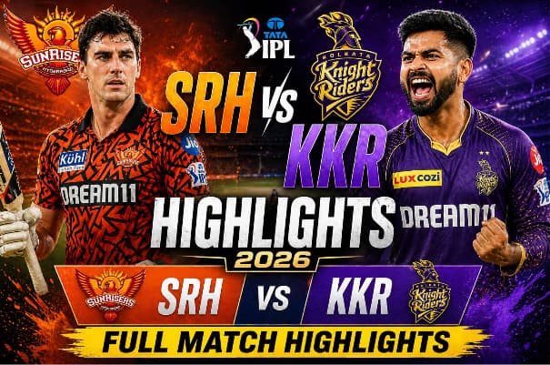 SRH vs KKR Highlights 2026