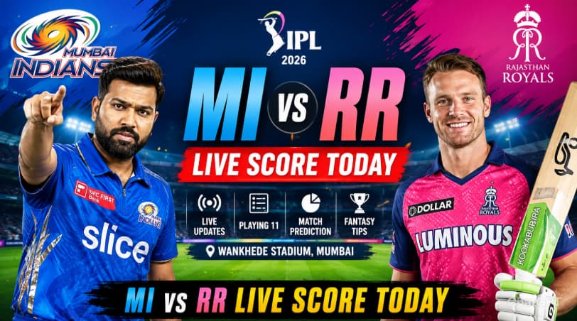 MI vs RR Live Score Today