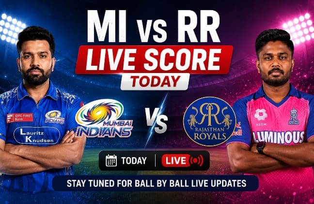 MI vs RR Live Score Today