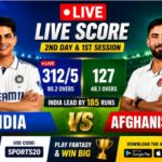 IND vs AFG live score today