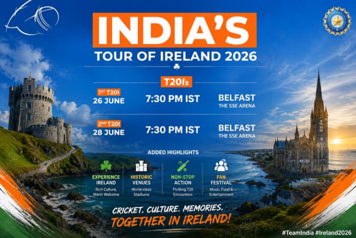 India tour of Ireland 2026 schedule