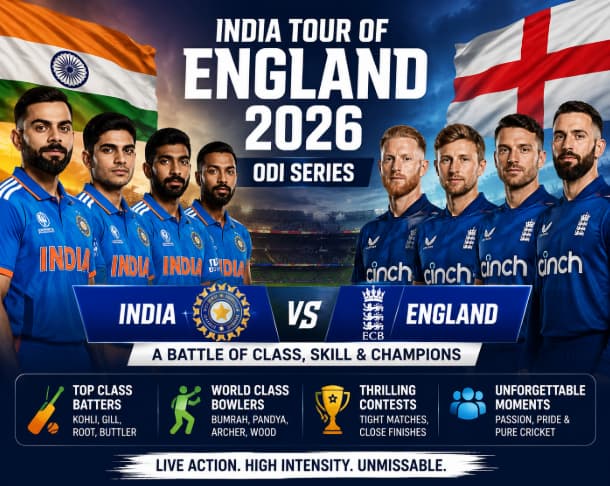 India ODI Squad vs England 2026