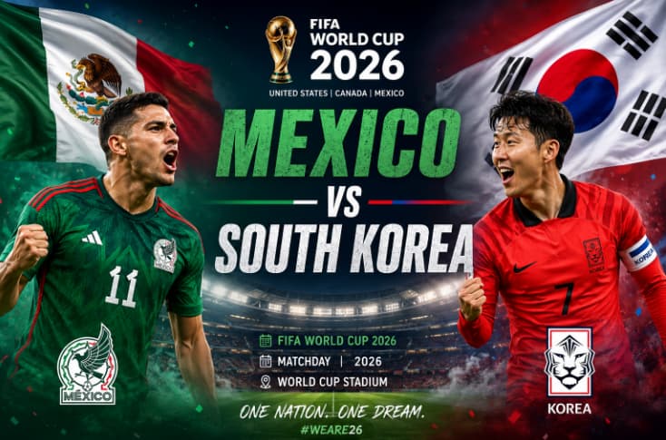 Mexico vs South Korea World Cup 2026