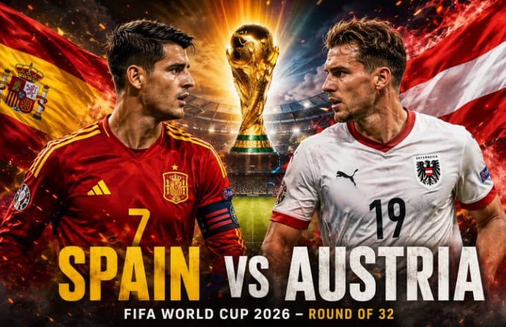 Spain vs Austria World Cup 2026