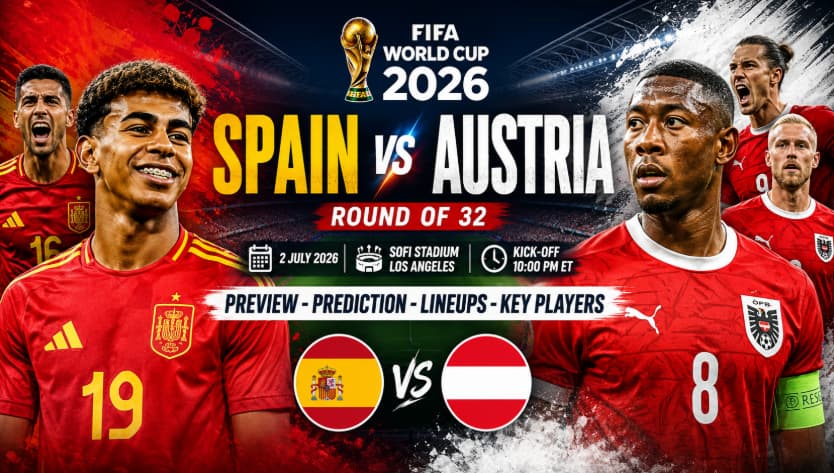 Spain vs Austria World Cup 2026