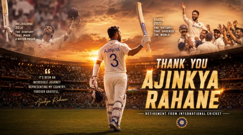 Ajinkya Rahane Announces Retirement