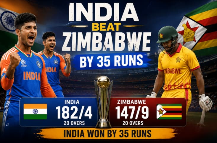 India Beat Zimbabwe by 35 Runs