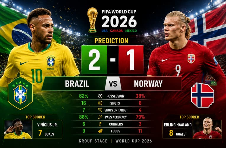 Brazil vs Norway World Cup 2026 Prediction