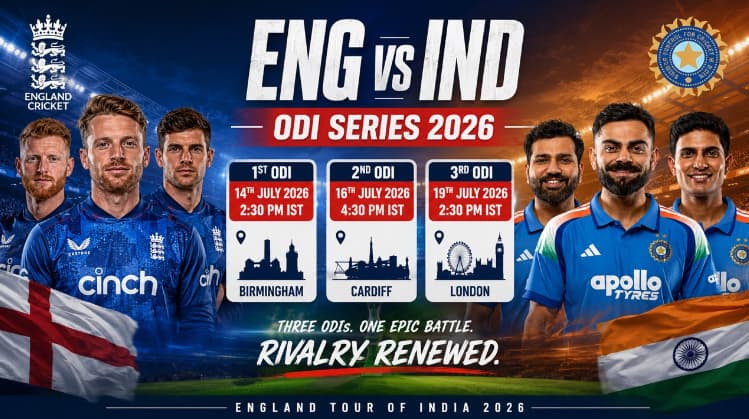 ENG vs IND ODI series 2026