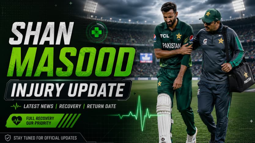 Shan Masood Injury Update