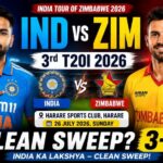 India vs Zimbabwe 3rd T20I Live Score Today