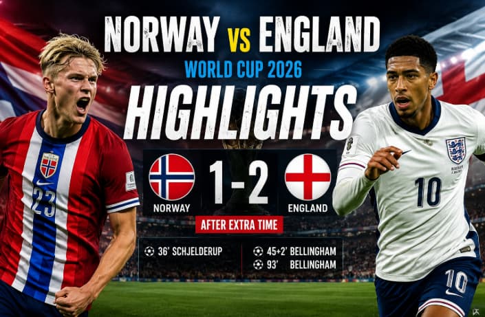 Norway vs England World Cup 2026 Highlights