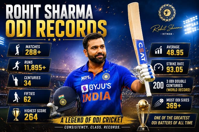 Rohit Sharma ODI records