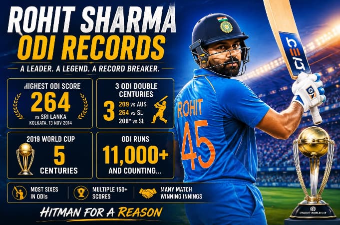 Rohit Sharma ODI records