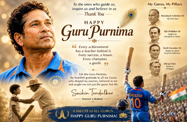 Sachin Tendulkar Guru Purnima Tribute