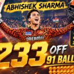 Abhishek Sharma 233 Off 91 Balls