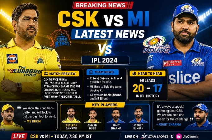 CSK vs MI Latest News