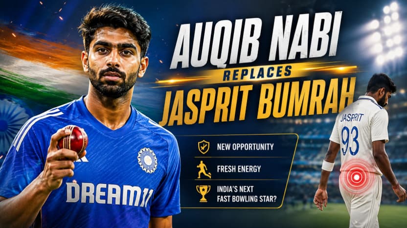 Auqib Nabi Replaces Jasprit Bumrah