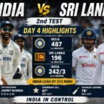 India vs Sri Lanka 2nd Test Day 4 Highlights Today