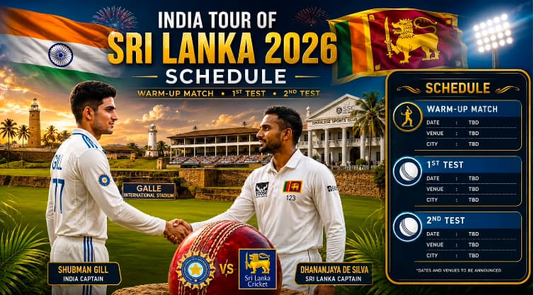 India Tour of Sri Lanka 2026 Schedule