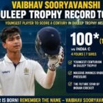 Vaibhav Sooryavanshi Duleep Trophy Record Today