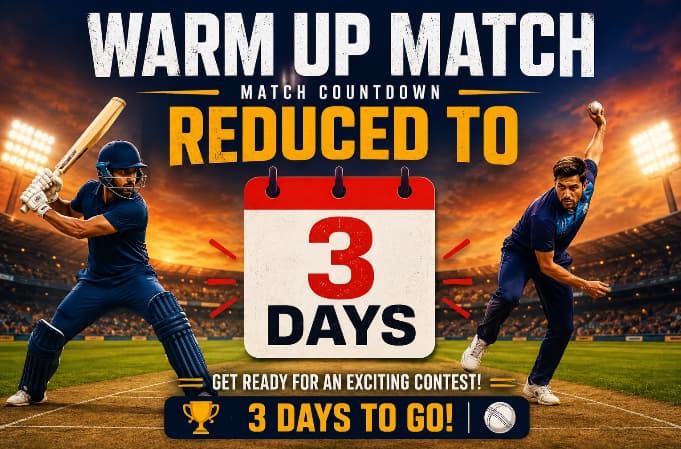 India Warm-Up Match Reduced to Three Days