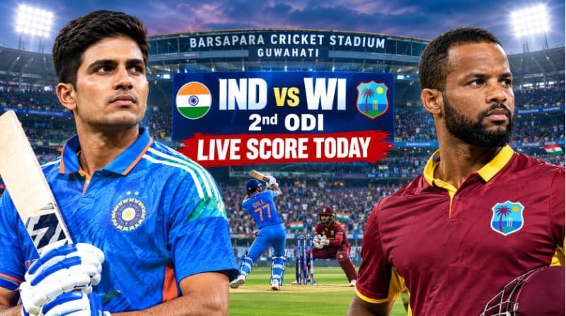 India vs West Indies 2nd ODI Live Score Today