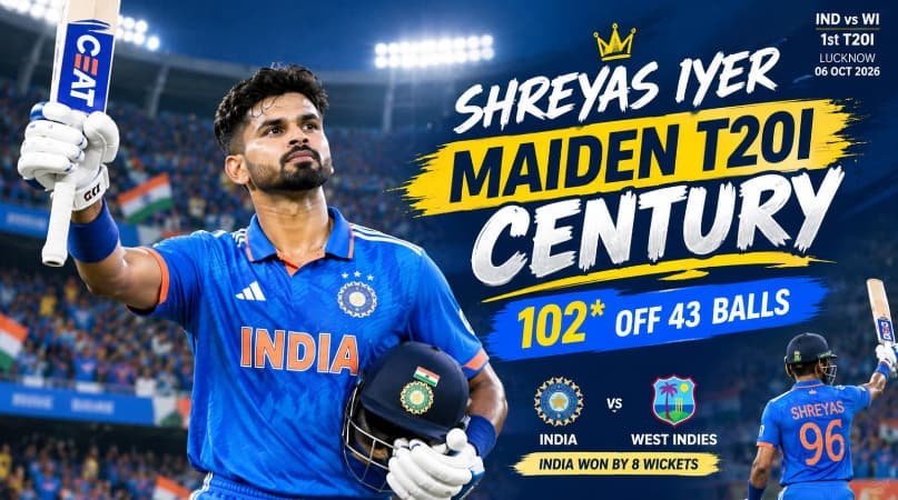 shreyas iyer maiden t20i century
