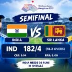 IND vs SL Asian Games Semifinal Live Score Today