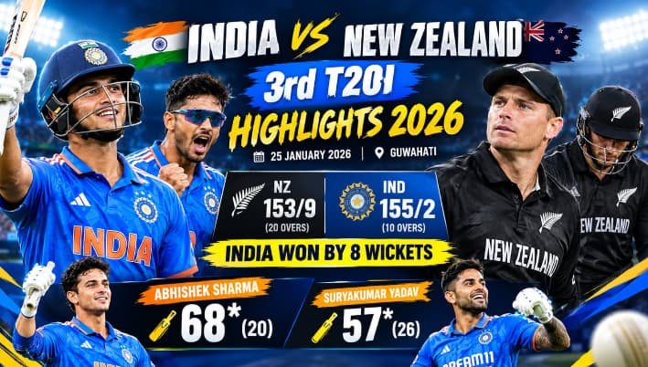 India vs New Zealand 3rd T20I Highlights 2026