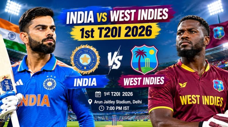 India vs West Indies 1st T20I 2026