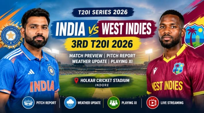 India vs West Indies 3rd T20I 2026