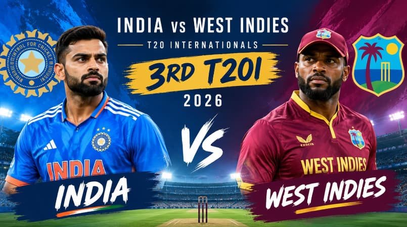 India vs West Indies 3rd T20I 2026