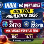 India vs West Indies 4th T20I Highlights 2026