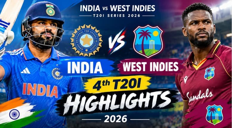 India vs West Indies 4th T20I Highlights 2026