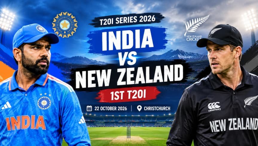India vs New Zealand 1st T20I 2026