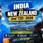 India vs New Zealand 2nd T20I 2026