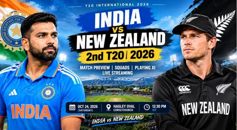 India vs New Zealand 2nd T20I 2026