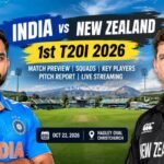 India vs New Zealand 1st T20I 2026