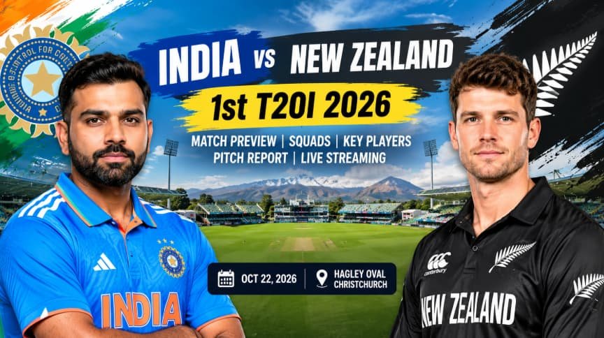 India vs New Zealand 1st T20I 2026