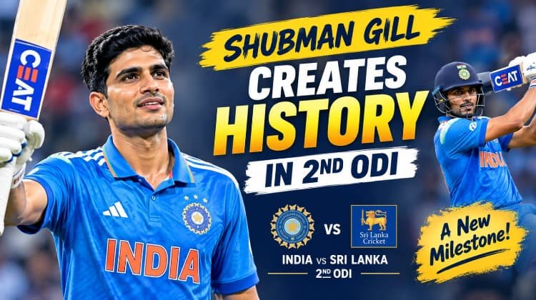 Shubman Gill Creates History in 2nd ODI